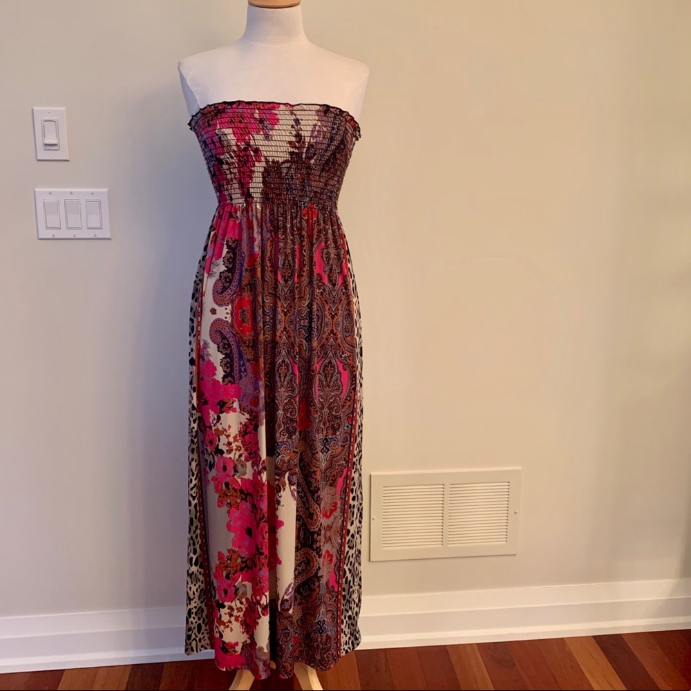 Multi-Patterned Maxi Dress